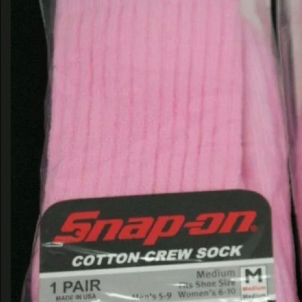 Brand new Snap on tools pink Crew Socks
